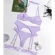thumbnail image 1 of Ropa interior de tentación con perspectiva delgada y sexy europea y americana, malla cómoda, adelgazante, fruncida con anillo de acero, lencería de cuatro piezas, 1 of 6