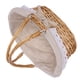 thumbnail image 5 of Cesta de almacenamiento tejida de mimbre para niñas de las flores, cesta de boda de mano con forro, 5 of 6