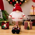 thumbnail image 2 of Muñeco enano de pierna larga de Navidad, gorro tejido, decoración de muñeco enano, pierna colgante, muñeco enano, Papá Noel sueco, muñeco de peluche, 2 uds., 2 of 5