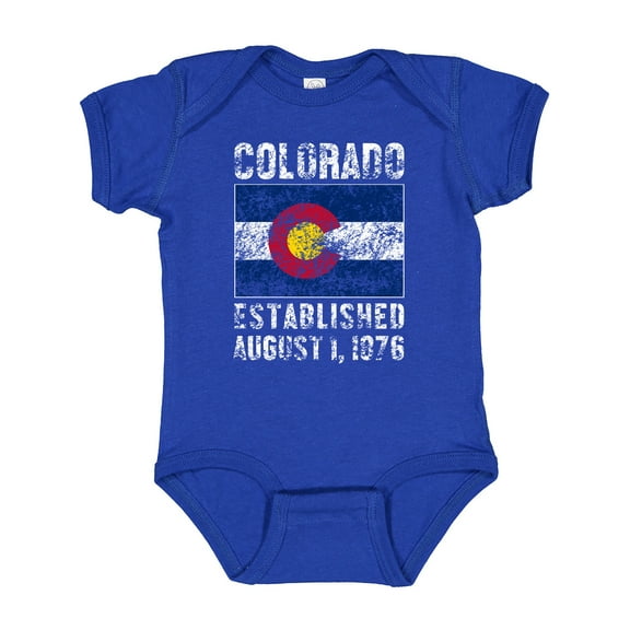 Inktastic Established August 1, 1876 Colorado Flag Boys or Girls Baby Bodysuit