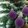 thumbnail image 6 of Nkmbld 12Pcs Christmas Balls Ornaments Flocking Christmas Tree Pendant Plastic Painted Velvet Christmas Balls Ornaments, 6 of 8