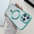 thumbnail image 2 of Jiahe Cover for iPhone 14 Pro, Compatible with MagSafe Case,Slim Plating Hybrid Shockproof Lightweight Anti-Scratch Transparent Back Case Cover, lightgreen, 2 of 7