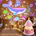 thumbnail image 1 of Lámpara de proyección de carrusel de música para niños y niñas, luz de ambiente creativa con forma de estrella, regalo de música, 1 of 5