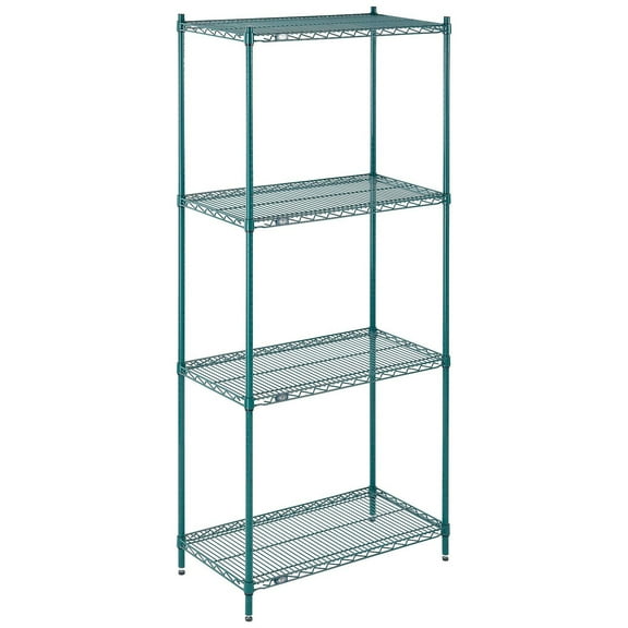 Global Industrial 18368G 36 x 18 x 86 in. Nexel Poly-Z-Brite Wire Shelving, Green