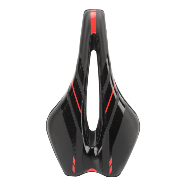 Cómodo asiento acolchado rojo para paseos suaves, diseño transpirable, ideal para aventuras al aire libre Actualización del sillín de bicicleta de montaña