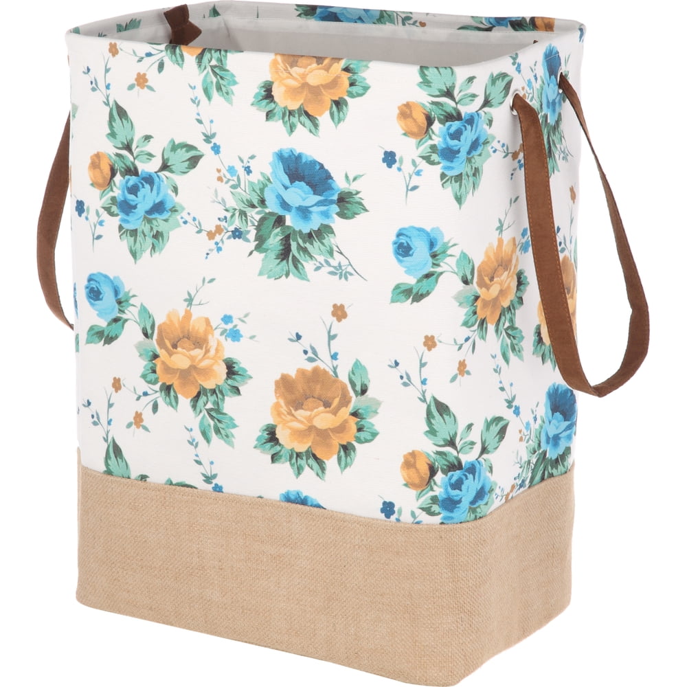 The Pioneer Woman Rose Shadow Canvas Laundry Hamper, 2