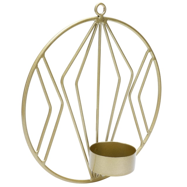 Candelero, candelabro circular geométrico para colgar en la pared, diseño elevado