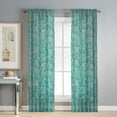 thumbnail image 2 of Pinehurst Printed Sheer Extra Wide 54 x 84 in. Rod Pocket Curtain Panel, 2 of 7