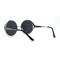 thumbnail image 2 of Lunettes de Soleil Rétro pour Femmes à Visière Latérale avec Lentille Ronde Ronde Argent Noir, 2 of 4
