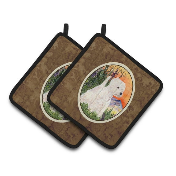 Carolines Treasures SS1013PTHD Westie Pair of Pot Holders, 7.5HX7.5W, multicolor