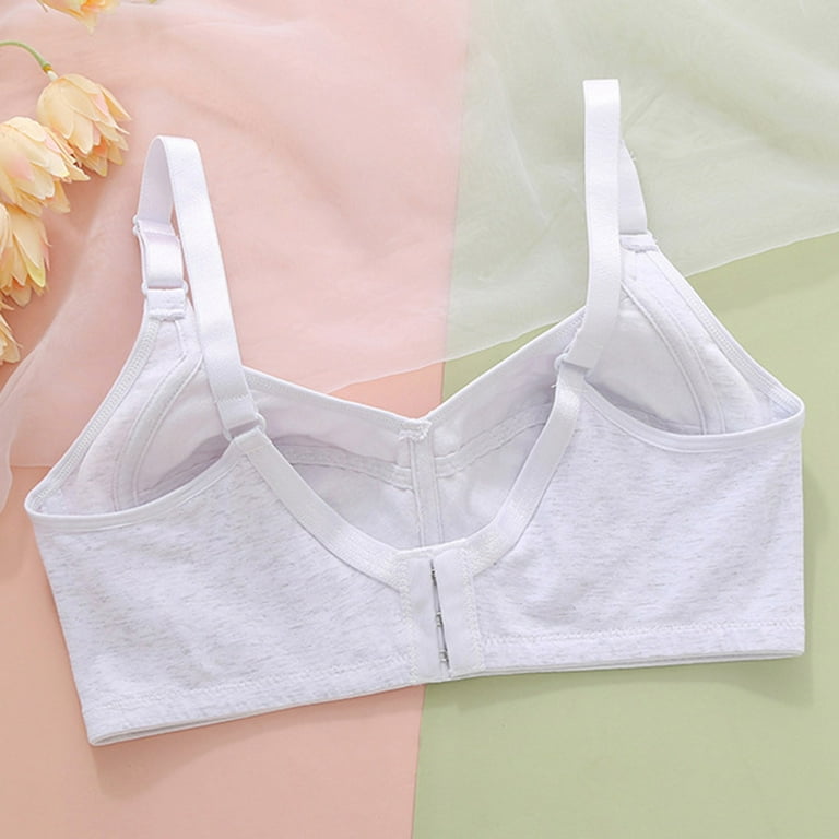 Kids Toddler Girls' Sports Bra Cotton Bustier Wide Straps Training Bra Strap  Top With Removable Pads For Children Teenagers 