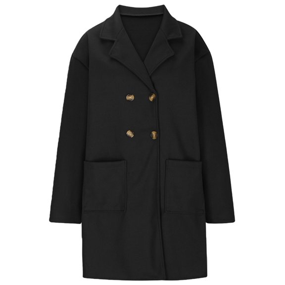 Women Fall Long Cardigan Sweater Trendy Knit Jacket Coat Dressy Blazer Coatigan Black XXL