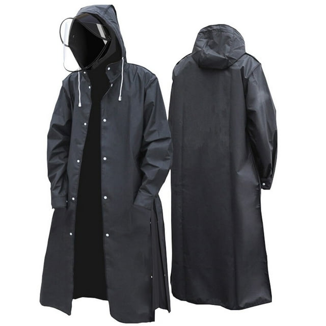 Imperméable à Capuchon à Manches Longues pour Femmes et Hommes, 2 Pcs, Extérieur