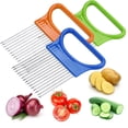 thumbnail image 3 of Kiplyki Tomato Onion Vegetables Slicer Cutting Aid Holder Guide Slicing Cutter Safe Fork, 3 of 9