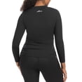 thumbnail image 2 of Aquashape Rushed Side Rash Guard in Black, 2 of 2