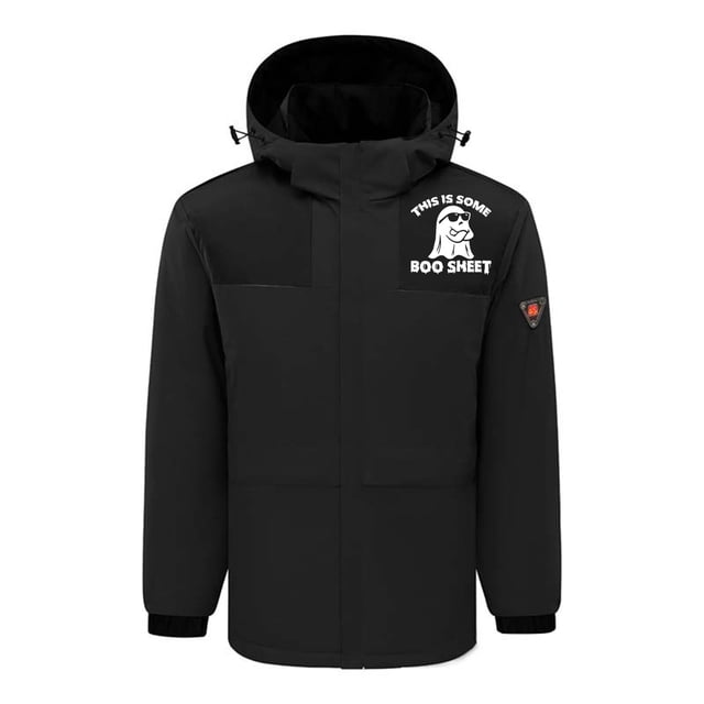 TIMIFIS Women's Heated Jacket with Foldable Hood Winter Outdoor Windproof 4 Heat Zones USB Constant Temperature Heated Coat (Battery Not Included)