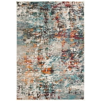 SAFAVIEH Madison Flowers Vintage Abstract Area Rug, Grey/Blue, 3' x 5'