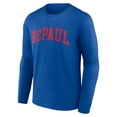 thumbnail image 2 of Men's Royal DePaul Blue Demons Basic Arch Long Sleeve T-Shirt, 2 of 3
