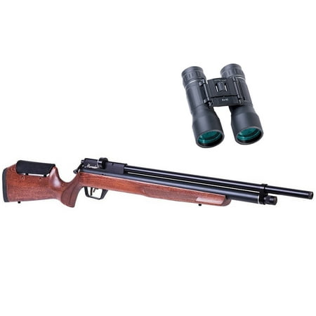 Benjamin Marauder .22 Caliber PCP Air Rifle with Wood Stock, Hunt and Scout Bundle (Best Wood For Rifle Stock)