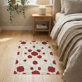 thumbnail image 3 of ODIKA 2'x3' Washable Throw Rug Circle Semi Vintage Blooms Delicate Foliage Border Semicircle for Hallway, Study Room, Non-Slip Low Profile, Flatwoven, 3 of 7