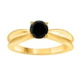 thumbnail image 1 of Black Diamond Solitaire 1/2 Carat 10K White, Yellow & Rose Gold Ring, 1 of 1