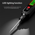 thumbnail image 1 of pitrice Voltage Detector Lightweight Backlit Screen Tester Pen Flashlight Metal Probe Data Hold Digital Indicator Car Automobile Black 1 Black 1, 1 of 6
