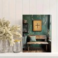 thumbnail image 2 of Qisvanset 12x16 Inch Sage Green Love Jesus Canvas Wall Art, Simple Bible Verse Quote Household Faith Wall Decor, 2 of 8