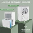 thumbnail image 4 of WILLYO STORE 2000 Sq. Ft Dehumidifier for Basement, 32 Pint Quiet & Energy Efficient Dehumidifier with Continuous/Drying/Auto Mode, 24H Timer, Drain Hose & Portable Handle for Bathroom Bedroom, 4 of 10