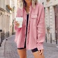 thumbnail image 3 of Bolsillos Chaqueta casual Mujer básica Camisas de punto tipo gofre Traje de vacaciones de manga larga, 3 of 9
