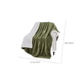 thumbnail image 3 of Meitianfacai Thickened Double Layer Double Sided Fleece Blanket Flannel Lamb Fleece Blanket Sofa Blanket Warm Fleece Winter Quilt, Green, 3 of 6