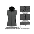 thumbnail image 4 of Little Donkey Andy Women's Fleece Puffy Vest Warm Sleeveless Puffer Jacket with Removable Hood for Golfing Hiking Black M, 4 of 7