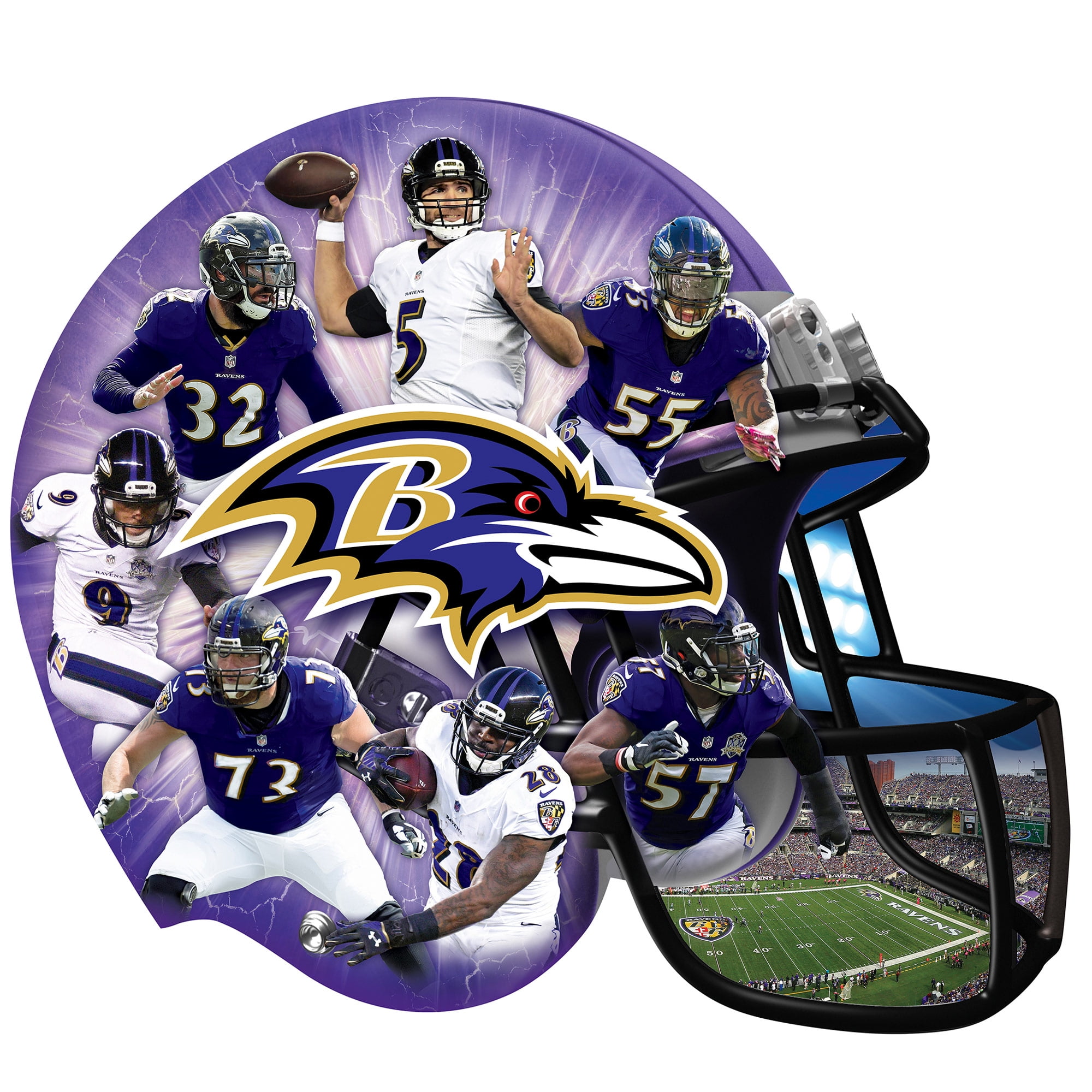 MasterPieces Baltimore Ravens 500PC Helmet Shaped Puzzle ...