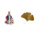 thumbnail image 1 of Escultura de la escena de la Natividad,Adorno acrílico 2D de pie,Esculturas de pared de hojas,Esculturas de pared de hierro forjado con forma de hojas de ginkgo,Escultura decorativa colgante, 1 of 8