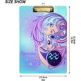 thumbnail image 2 of FMSHPON Zodiac Aquarius Clipboard Hardboard Wood Nursing Clip Board and Pull for Standard A4 Letter 13x9 inches, 2 of 7