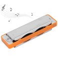 thumbnail image 4 of Yazoeia 10‑Hole Harmonica Blues Ab Key Harp Wind Musical Instrument Beginner Practice AM‑20DOrange YQ320-0030, 4 of 13