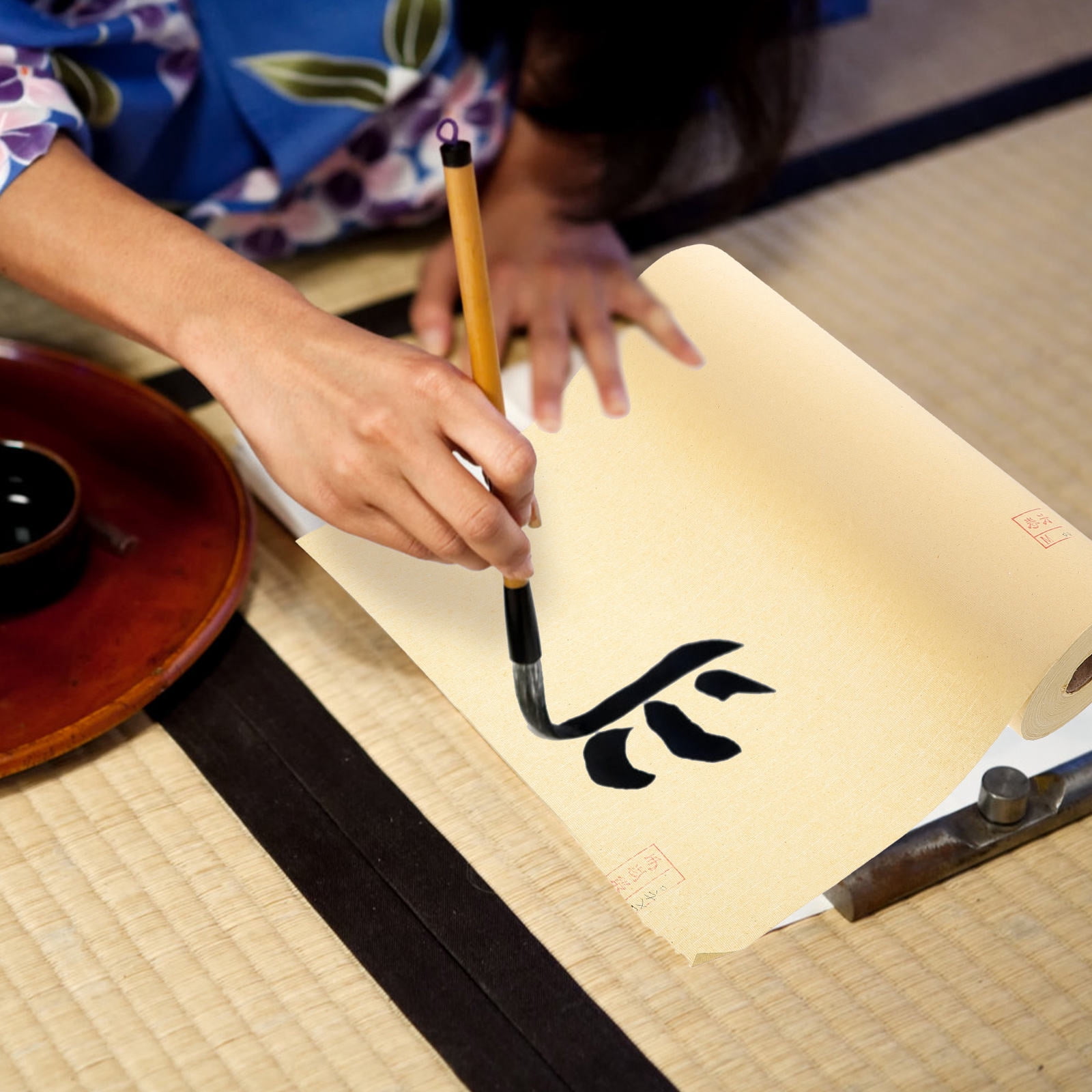 OUNONA Chinese Practice Paper with Absorbency, Beige Writing Sheets for Painting and Art