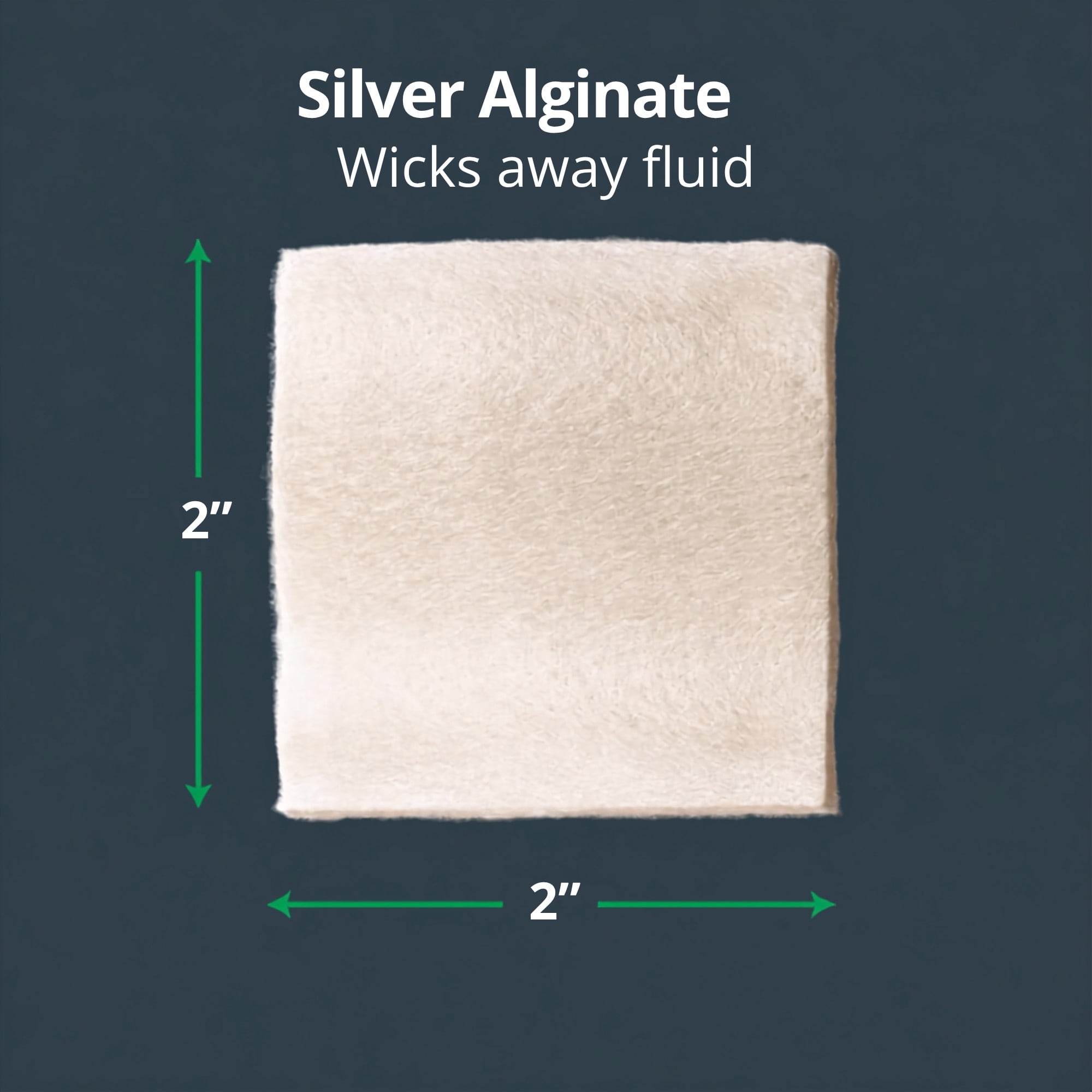 (4 pack) Medline Maxorb II Antibacterial Silver Alginate Wound Dressing, 2 in x 2 in, 3 Count