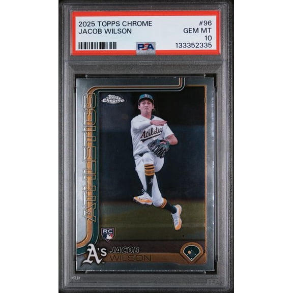 Graded 2025 Topps Chrome Jacob Wilson #96 Rookie RC Baseball Card PSA 10 Gem Mint