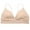 Beige, variant on Sexy Women Padded Push Up Wire Free None Closure Fitness Three Quarters Cup Underwear Shockproof Strappy Safety Bra