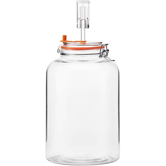 Fermentation Jar, 2-Gallon Wide Mouth Glass Fermenting Kit with Airlocks for Making Sauerkraut, Kimchi, Pickles, Mead, Cider & More$$Home Decor, Kitchen, & Other