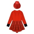 thumbnail image 6 of JanJean Kids Girls Ringmaster Circus Outfit Sequins Bowtie Tutu Dress with Hat Magic Performance Red 10, 6 of 7