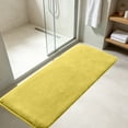 thumbnail image 4 of SLYNSHome Extra Large Bath Mat,Yellow Soft Shaggy Runner Rug,Coral Fleece Non Slip Absorbent Machine Washable Floor Carpet for Bedroom Bathroom Home Decoration, 4 of 8