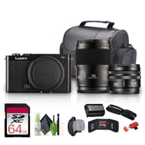 Panasonic Lumix S9 Mirrorless Camera with 18-40mm f/4.5-6.3 Lens & 50mm F1.8 L-Mount Lens (Black) Bundle With 64GB UHS-II SDXC Memory Card   Memory Card Wallet   USB Card Reader   More