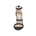 thumbnail image 2 of BLISSFUL STEP Women's Shoes Faux Suede Stiletto High Heel Open Toe Adjustable Ankle Strap Sandals  Black 8, 2 of 8
