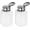 White, variant on 2pcs Solvent Alcohol Dispensers 120ml(4oz) Push Down Liquid Dispenser Pump Bottle with Sealing Stainless Steel Lid for Acetone Cleanser Polish Remover, White 120ml