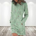 thumbnail image 2 of IROINNID Women's Crew Neck Long Sleeve Over Knee Length Pullover Loose Oversized Bodycon Sweater Dress, 2 of 5