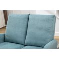 thumbnail image 5 of Rocking Chair Upholstered, Double Rocking Chair for Living Room, Mid Century Modern Rocker Oversized Wingback Armchair for Nursery, Bedroom, Baby Room (Light Blue), 5 of 9