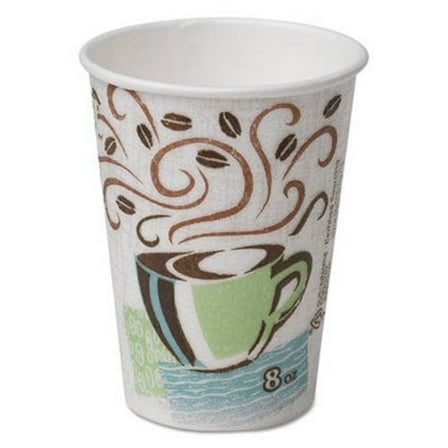 New Dixie Hot Cups, Paper, 8 oz., Coffee Dreams Design, 50/Pack , Each