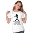 thumbnail image 3 of Funny Touch Down Baseball Swing Joke Womens Slim Fit Graphic Tee Brisco Brands X, 3 of 6