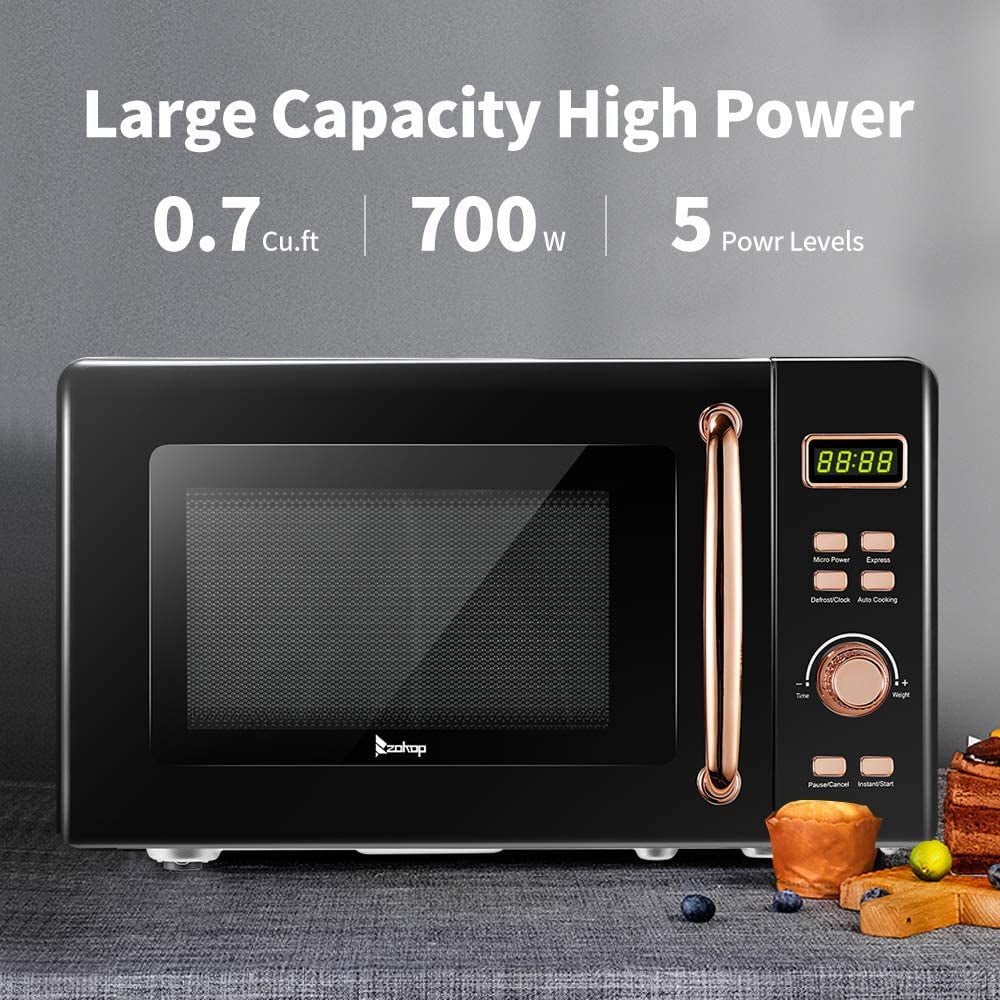 Retro Small Microwave Oven With Compact Size, 9 Preset Menus,  Position-Memory Turntable, Mute Function, Countertop Microwave Per -  AliExpress